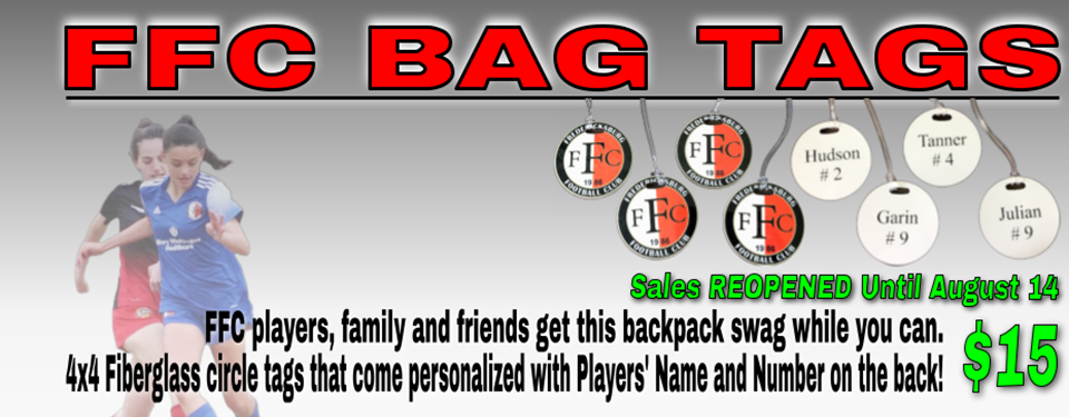 FFC Bag Tag Sales REOPENED till Aug. 14