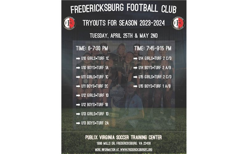 Travel Tryouts u10 to u15
